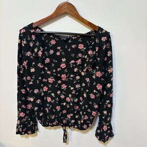 Floral Flowy Blouson Cottagecore Goth Top Women’s Medium
